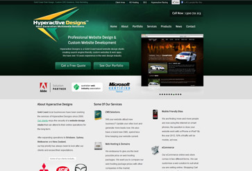 Hyperactive Designs, Gold Coast website design